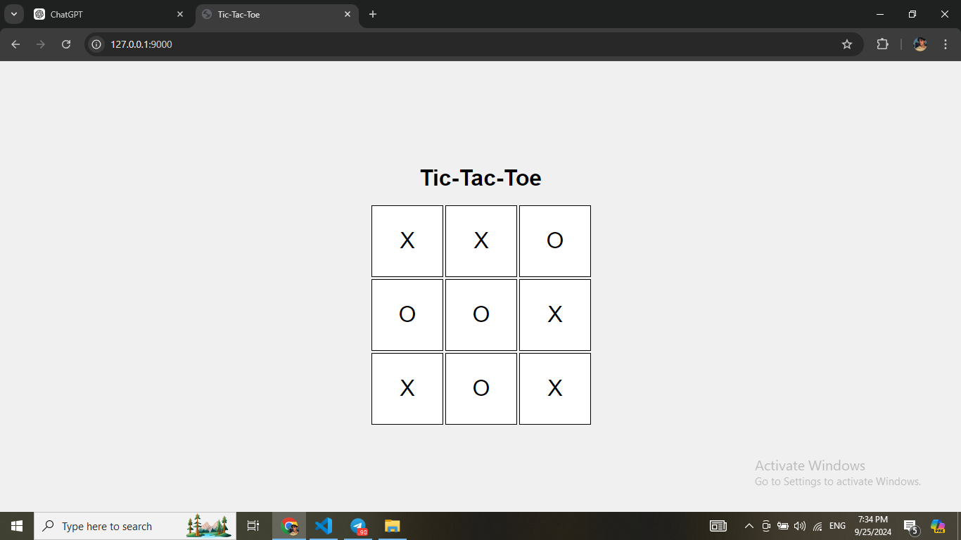 Tic Tac Toe Game